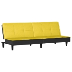 Divano Letto Giallo Chiaro in Tessuto