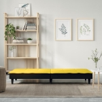 Divano Letto Giallo Chiaro in Tessuto