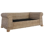 Set di Divani 2 pz con Cuscini in Rattan Naturale