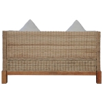 Set di Divani 2 pz con Cuscini in Rattan Naturale