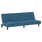 Divano Letto con Portabicchieri in Velluto Blu
