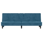 Divano Letto con Portabicchieri in Velluto Blu