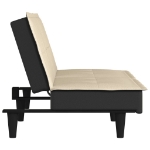 Divano Letto Crema in Tessuto
