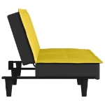 Divano Letto Giallo Chiaro in Tessuto