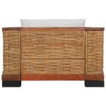 Set di Divani 2 pz con Cuscini in Rattan Naturale Marrone