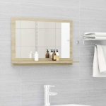 Specchio da Bagno Rovere Sonoma 60x10,5x37 cm in Truciolato