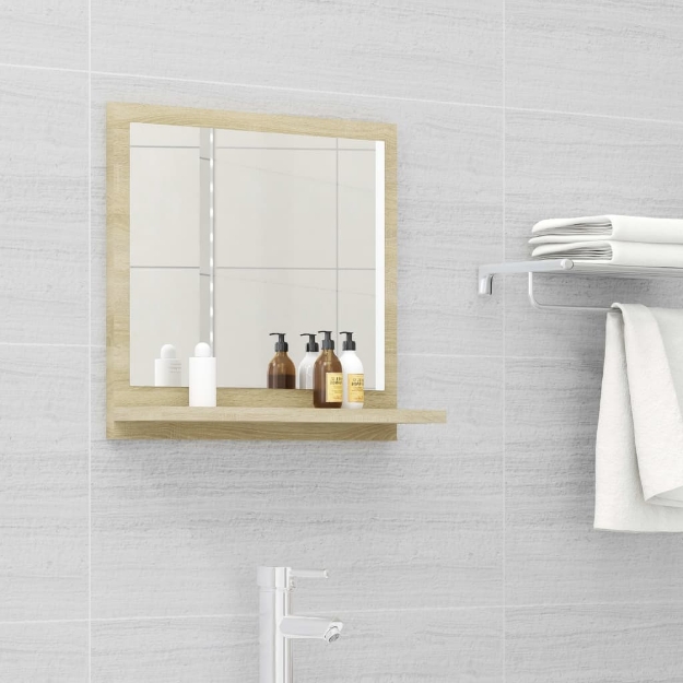 Specchio da Bagno Rovere Sonoma 40x10,5x37 cm in Truciolato