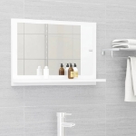 Specchio da Bagno Bianco 60x10,5x37 cm in Truciolato