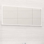 Specchio da Bagno Bianco Lucido 80x1,5x37 cm in Truciolato