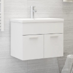 Mobile Bagno con Lavabo Integrato Bianco in Truciolato