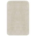 Set Tappetini per Bagno 2 pz in Tessuto Bianco