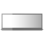 Specchio da Bagno Grigio Lucido 90x10,5x37 cm in Truciolato