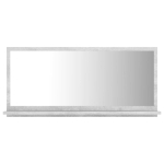 Specchio da Bagno Grigio 80x10,5x37 cm in Truciolato