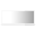 Specchio da Bagno Bianco Lucido 80x10,5x37 cm in Truciolato