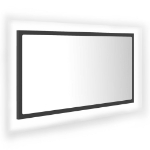 Specchio da Bagno a LED Grigio 80x8,5x37 cm in Acrilico