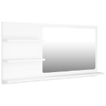 Specchio da Bagno Bianco 90x10,5x45 cm in Truciolato