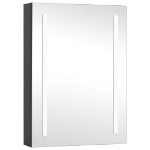 Armadietto Bagno con Specchio e LED 50x13x70 cm