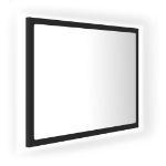 Specchio da Bagno a LED Grigio 60x8,5x37 cm in Acrilico