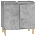 Mobile Lavabo Grigio Cemento 58x33x60 cm in Legno Multistrato