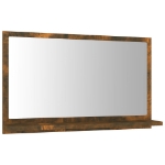 Specchio da Bagno Rovere Fumo 60x10,5x37cm in Legno Multistrato