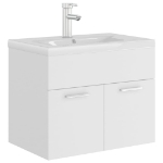 Mobile Bagno con Lavabo Integrato Bianco in Truciolato