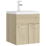 Mobile Bagno con Lavabo Integrato Rovere Sonoma in Truciolato