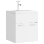 Mobile Bagno con Lavabo Integrato Bianco in Legno Multistrato