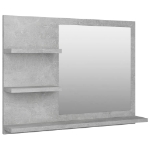 Specchio da Bagno Grigio Cemento 60x10,5x45 cm in Truciolato