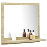 Specchio da Bagno Rovere Sonoma 40x10,5x37 cm in Truciolato