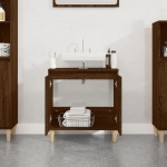 Mobile Lavabo Rovere Marrone 58x33x60 cm in Legno Multistrato