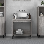 Mobile Lavabo Grigio Sonoma 58x33x60 cm in Legno Multistrato