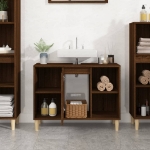 Mobile Lavabo Rovere Marrone 80x33x60 cm in Legno Multistrato