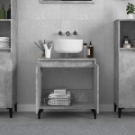 Mobile Lavabo Grigio Cemento 58x33x60 cm in Legno Multistrato