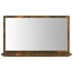 Specchio da Bagno Rovere Fumo 60x10,5x37cm in Legno Multistrato