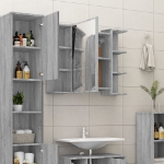 Mobile da Bagno Grigio Sonoma 80x20,5x64cm in Legno Multistrato