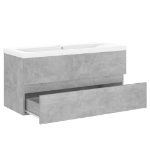 Mobile Bagno con Lavabo Integrato Grigio Cemento in Truciolato