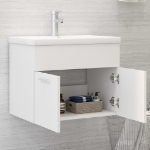 Mobile Bagno con Lavabo Integrato Bianco in Truciolato