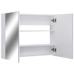 Armadietto a Specchio Bianco 80x15x60 cm in MDF