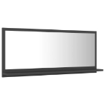 Specchio da Bagno Grigio 90x10,5x37 cm in Truciolato