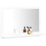 Specchio da Bagno Bianco 60x10,5x37 cm in Truciolato