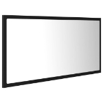 Specchio da Bagno a LED Nero 90x8,5x37 cm in Acrilico