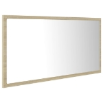 Specchio da Bagno LED Rovere Sonoma 90x8,5x37 cm in Acrilico