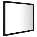 Specchio da Bagno a LED Nero 60x8,5x37 cm in Acrilico