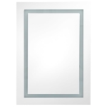 Armadietto Bagno con Specchio e LED Grigio Lucido 50x13x70 cm