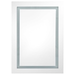 Armadietto Bagno con Specchio e LED Bianco Lucido 50x13x70 cm