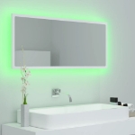 Specchio da Bagno con LED Bianco 100x8,5x37 cm in Acrilico