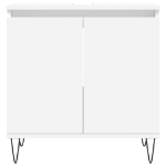 Mobile da Bagno Bianco 58x33x60 cm in Legno Multistrato