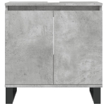 Armadietto da Bagno Grigio Cemento 58x33x60cm Legno Multistrato