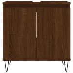 Armadietto Bagno Rovere Marrone 58x33x60cm in Legno Multistrato