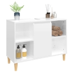 Mobile Lavabo Bianco Lucido 80x33x60 cm in Legno Multistrato